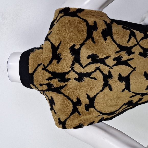 Kerrits Black Brown Abstract Print Western Equestrian Cowgirl Fleece Vest Size M - Picture 8 of 14